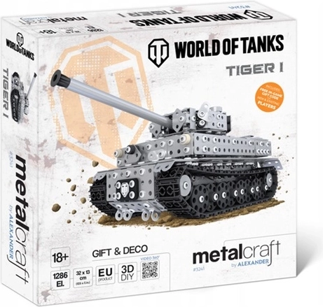 Metalcraft World of Tanks model metalic al tancului Tiger I
