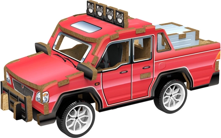 2Kids Toys puzzle 3D din lemn – mașină pick-up