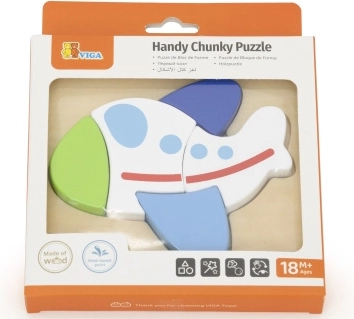 Puzzle din lemn – avion pentru cei mici