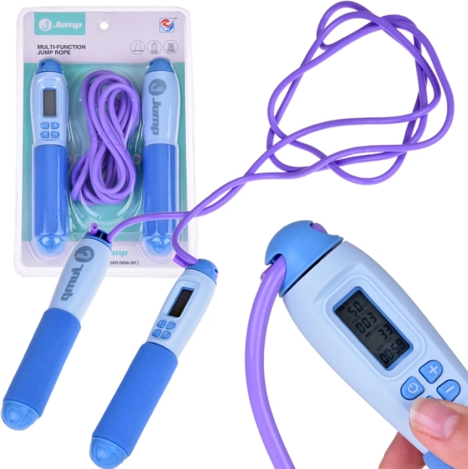 Sfoară de sărit digitală cu contor, lungime reglabilă 215 cm