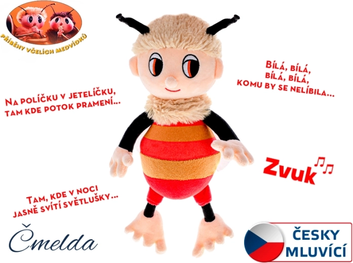 Țmelda pluș vorbitor 29 cm – Poveștile ursuleților-albină