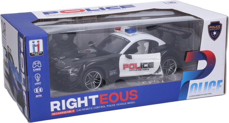 Mașină de poliție RC cu telecomandă 26 cm - 1 bucată