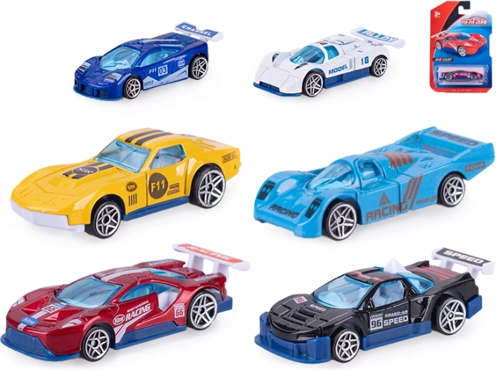 Mașinuță de curse metalică 8 cm cu rulare liberă