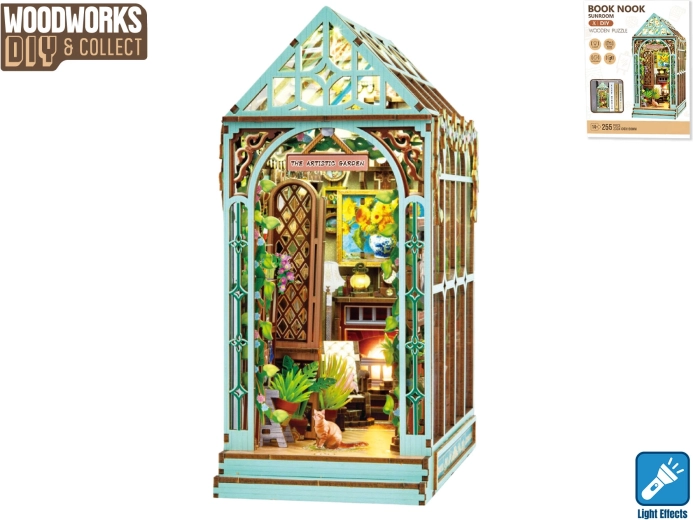 Kit de construcție din lemn Grădină de iarnă cu iluminare Woodworks