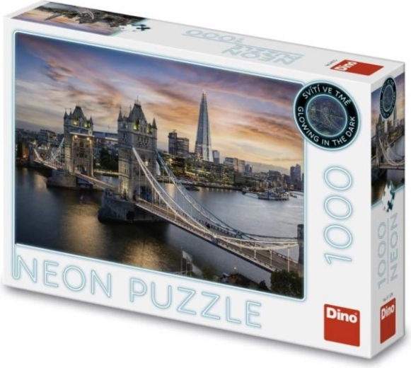 Puzzle neon Amurg deasupra Tower Bridge 1000 de piese