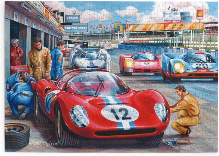 House of Puzzles Cursele de automobile – Pit Stop, 500 de piese mari