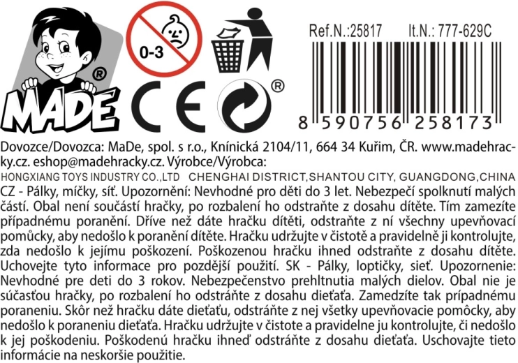Set pentru tenis de plajă cu rachete, mingiuță și plasă