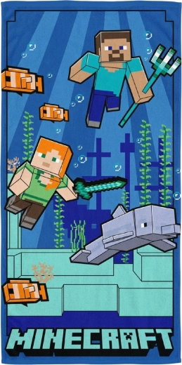 Prosop de copii cu uscare rapidă Minecraft – aventură subacvatică