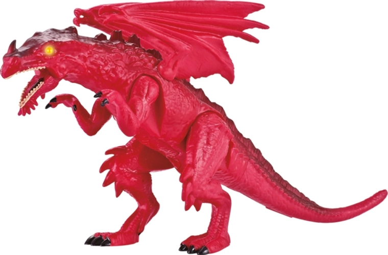 Dinozaur dragon roșu cu lumină și sunet 24 cm