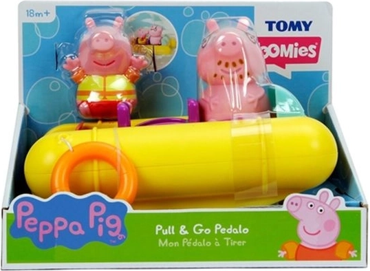 TOMY Peppa Pig ponton plutitor cu figurine pentru baie