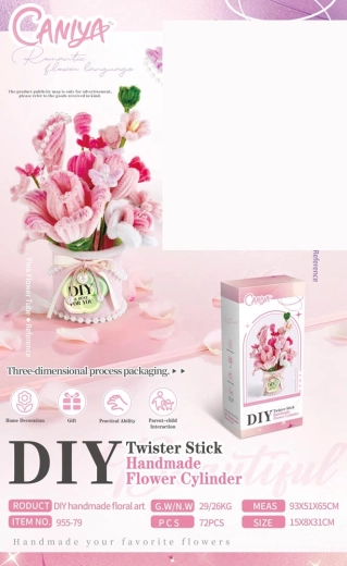 Set de flori moi pentru realizarea unui buchet roz