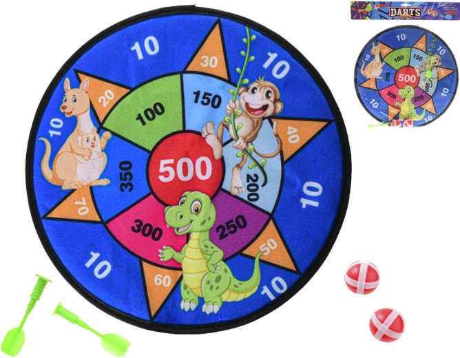 Țintă cu arici 35 cm cu 2 mingi și 2 săgeți