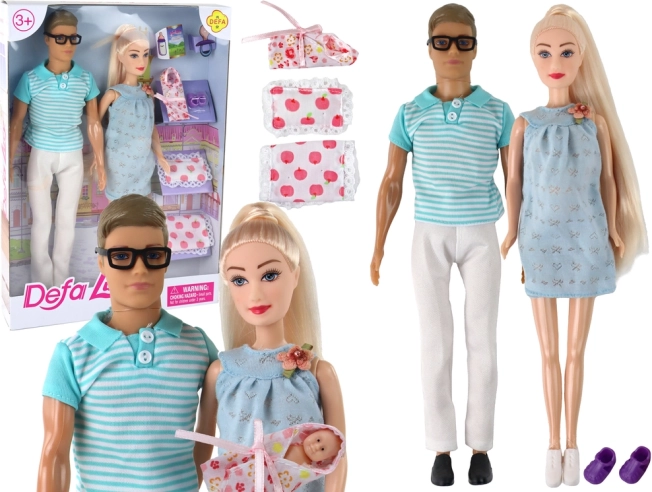 Păpușa graviduță Kevin și Lucy