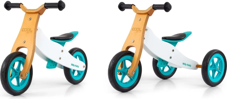Milly Mally bicicletă de echilibru pentru copii 2în1 Cool classic mint - 1 bucată