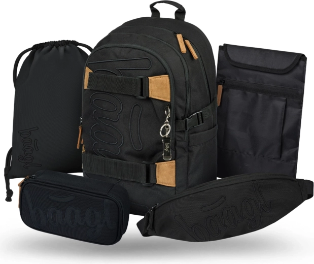 Baagl set școlar Skate Darkness – rucsac, penar, săculeț, borsetă și husă pentru laptop