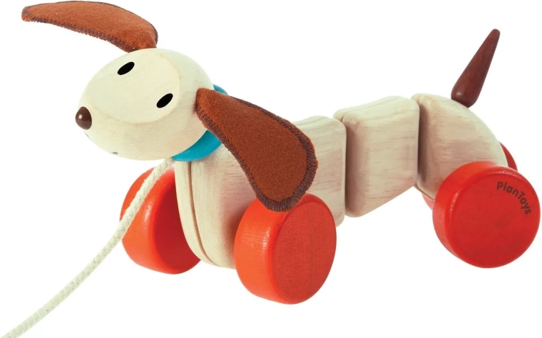 Cățeluș din lemn de tras PlanToys