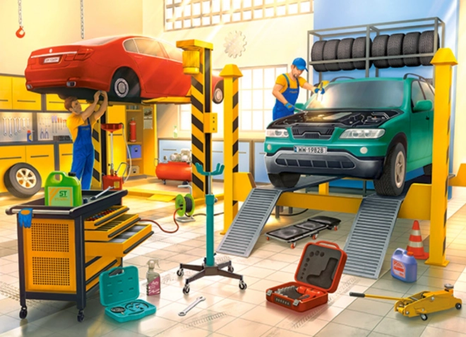 Puzzle service auto 100 de piese Castorland
