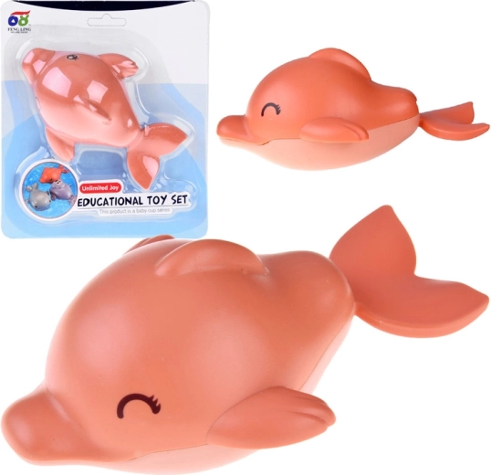 Jucărie plutitoare cu arc pentru baie, delfin – 1 bucată