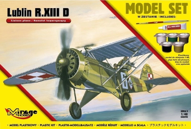 Kit machetă din plastic LUBLIN R.XIII D 1:48, avion polonez de escortă
