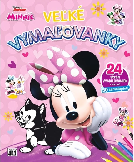 Caiet mare de colorat și autocolante Minnie