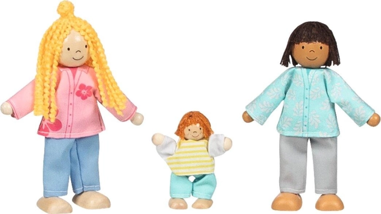 Figurine flexibile din lemn, familia Goki