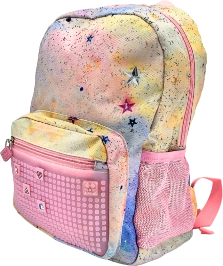 Rucsac mic roz Pixie Crew cu pixeli Glitternox