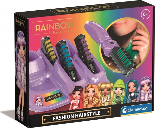 CLEMENTONI Rainbow High Pieptene cu crete colorate pentru păr