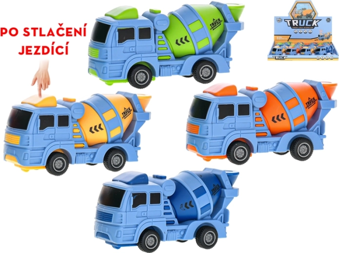 Betonieră auto din plastic 10 cm cu acționare la buton