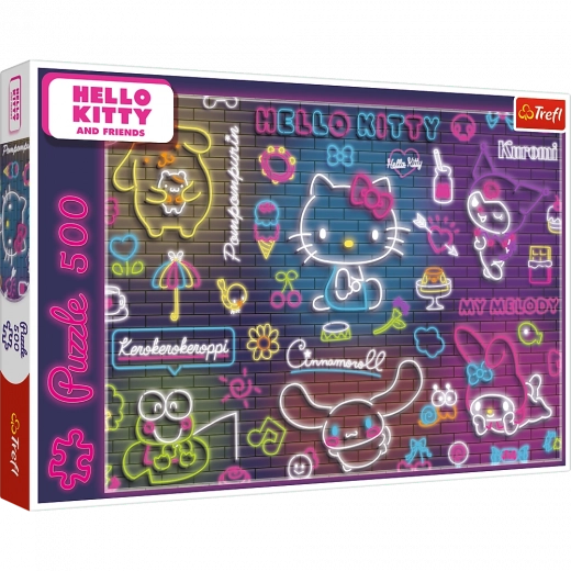Puzzle 500 Neon HELLO KITTY Trefl