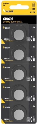 Baterie litiu tip buton Technik Platinum CR1632 3V – pachet 5 buc