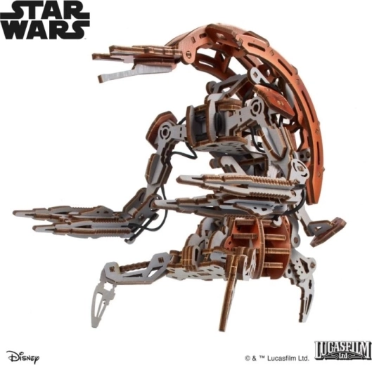 Ugears puzzle mecanic 3D din lemn Star Wars Droideka