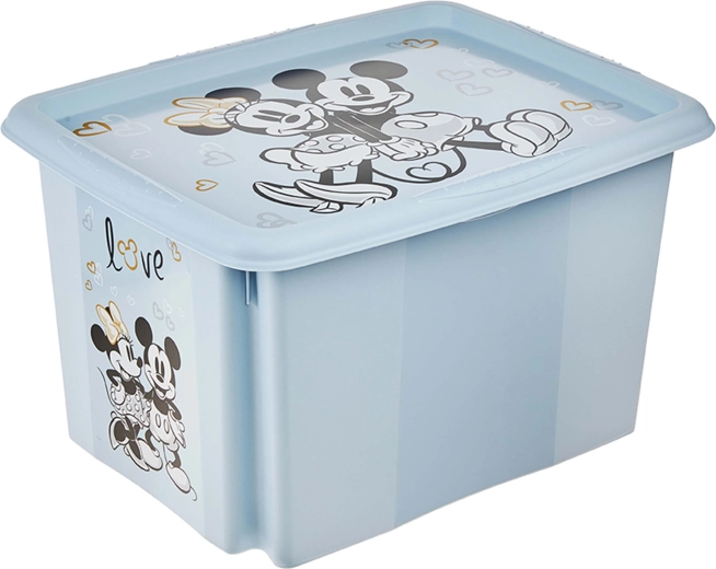 Keeeper cutie de depozitare din plastic cu capac 30 l Mickey