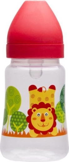 Biberon din plastic cu gât larg Akuku 250 ml, roșu