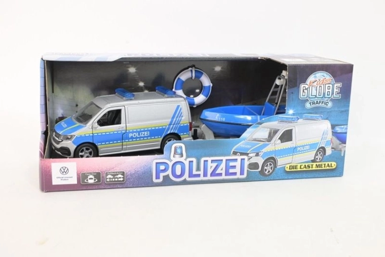 Volkswagen T6.1 de poliție cu barcă de patrulare