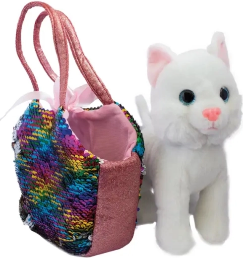 Set Catty – pisicuță de pluș și geantă cu paiete magice - 1 buc