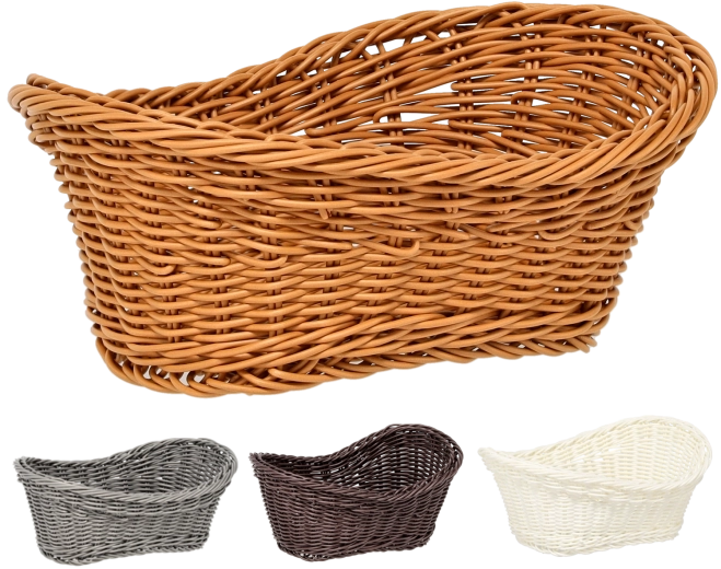 Coșuleț oval din plastic 25 × 16 × 8/11 cm