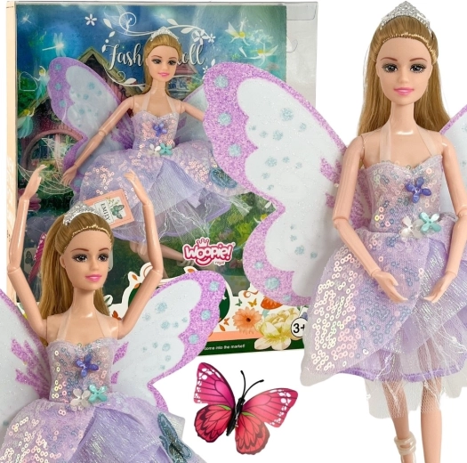Păpușă zână Emi cu aripi de fluture WOOPIE ROYAL