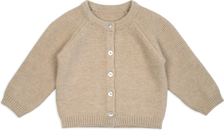 Lodger pulover tricotat pentru bebeluși din merino, bej, măr. 56