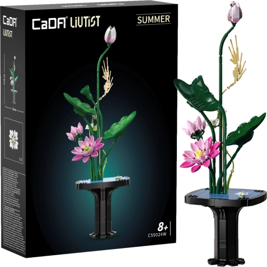 Set de construcție CaDA Floral Art Summer Song – decor floral 61,6 cm, 755 piese