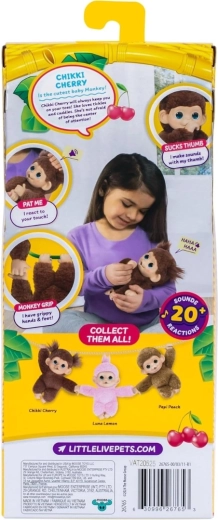 Maimuță interactivă mini Little Live Pets Chikki Cherry