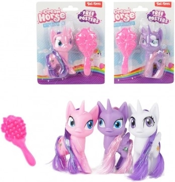 Mini Unicorn de Periat cu Pieptene 10 cm