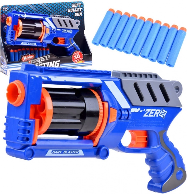 Pistolă Blaster din plastic cu 10 gloanțe din spumă