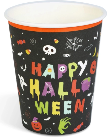 Pahare din hârtie Happy Halloween 250 ml, 8 bucăți