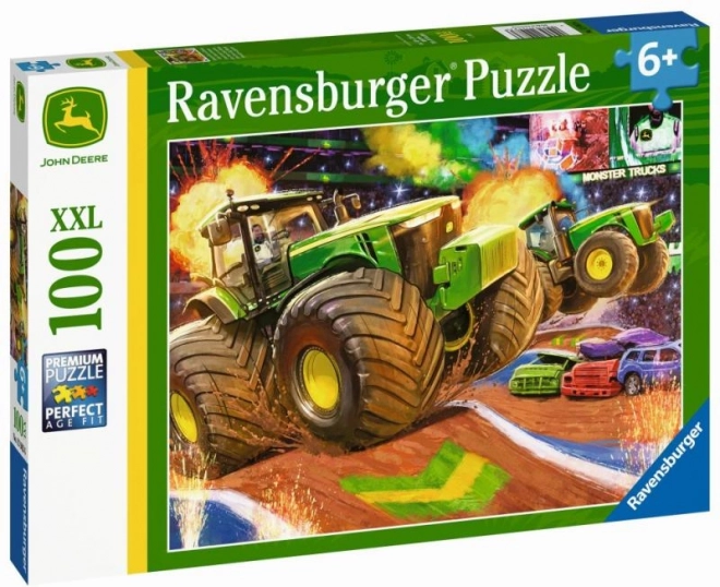 Puzzle Ravensburger John Deere – roți mari, 100 de piese