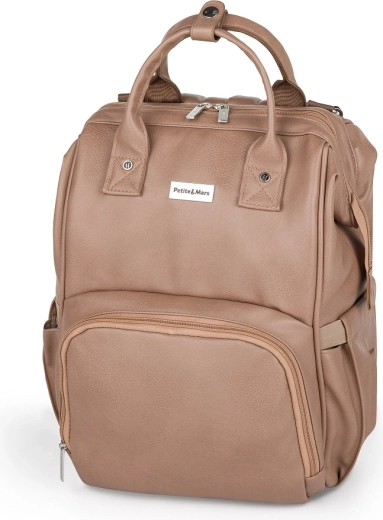 Rucsac pentru scutece pentru cărucior Jasper Camel Beige PETITE&MARS