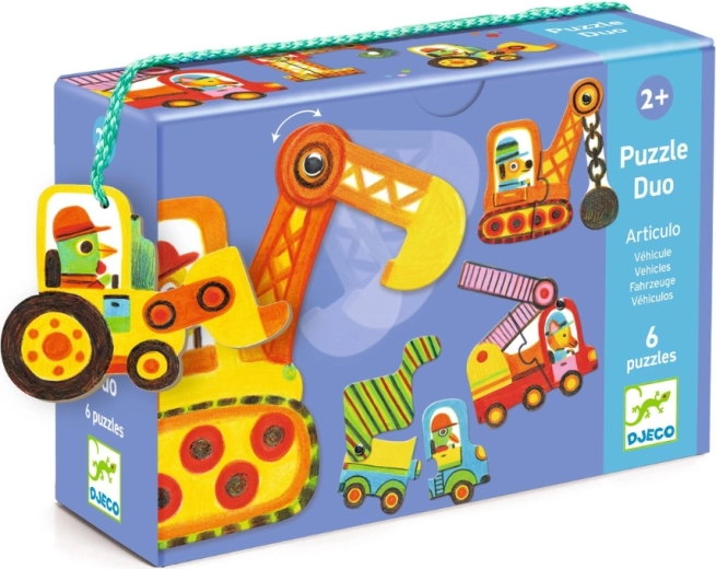 Puzzle Duo Mașinuțe în mișcare
