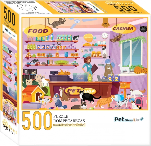 Puzzle Magazin cu Animale de Companie 500 de Piese