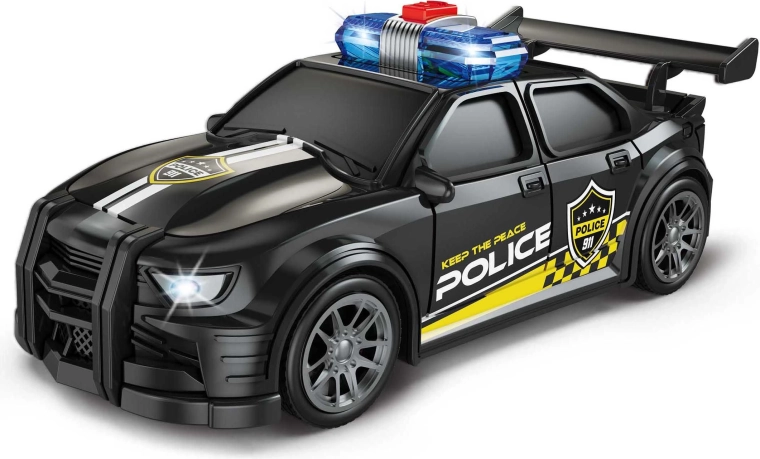 Mașină de poliție cu efecte luminoase și sonore 16 cm