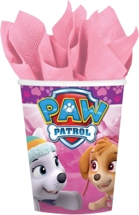 Pahare din hârtie Paw Patrol Pink 250 ml (8 buc)