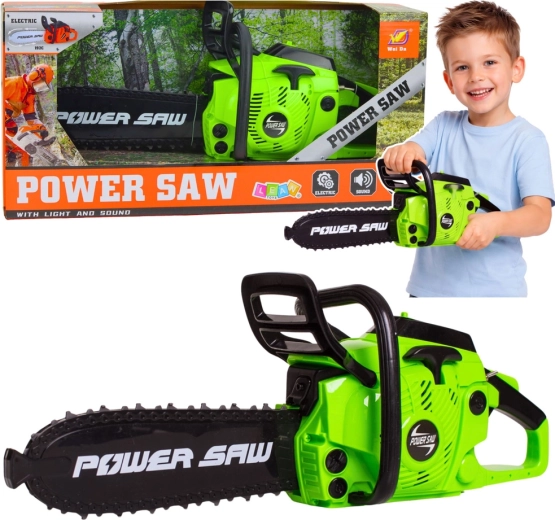 Jucărie pentru copii: drujbă cu lumini și sunete – verde